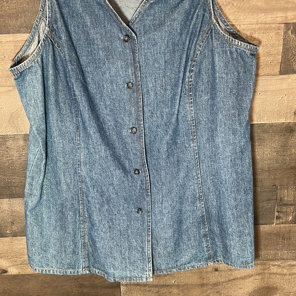 Denim Coldwater Creek Vest - Picture 3 of 5